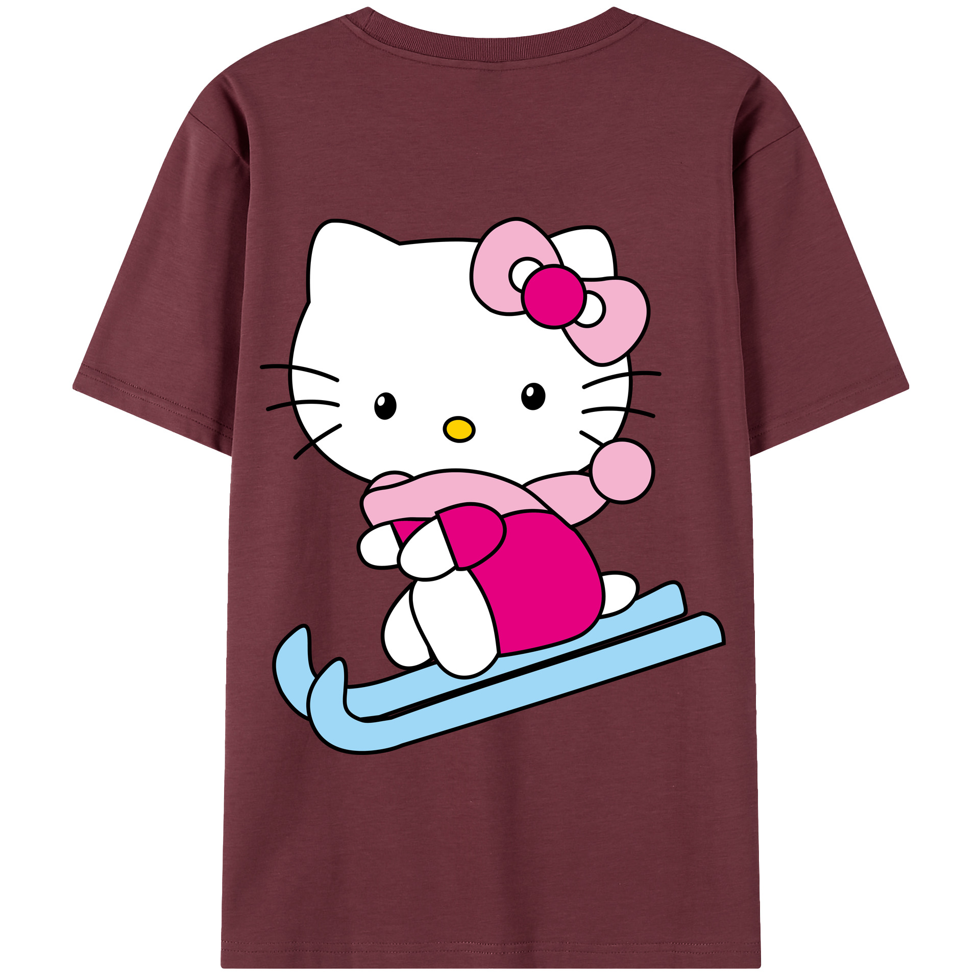 （画像用） Hello Kitty ハローキティ 綿100％半袖Tシャツ（背面プリント）